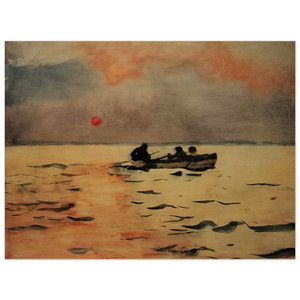 Winslow Homer  ROWING HOME Wood Print