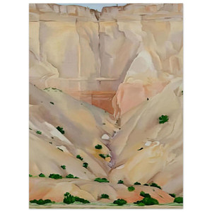 Georgia OKeeffe  Cliffs Beyond Abiquiu Dry Waterfall Aluminum Print