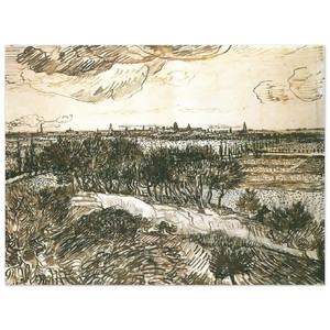Vincent van Gogh  View of Arles from a Hill Aluminum Print
