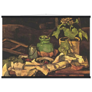Cezanne Flower pot at table Museum-Quality Matte Paper Poster with Hanger