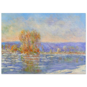 claude monet  Floating Ice near Bennecourt Fine Art Poster / Art Print
