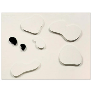 Jean Arp  Constellation with 5 White Forms and 2 Black Aluminum Print