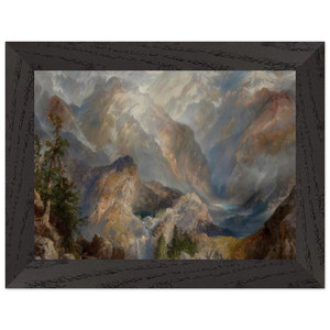 Thomas Moran Morning in the Sierras Nevada Wood Framed Art Print
