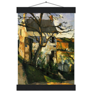Paul Cezanne The House and the Tree Matte Poster with Hanger