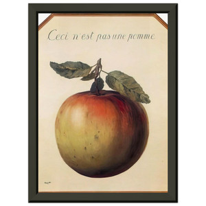 Rene Magritte  THIS IS NOT AN APPLE 1964 Premium Metal Framed Art Print / Poster