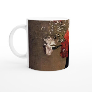 Odilon Redon - CARNATIONS AND BABY S BREATH IN A GREEN PITCHER Ceramic Mug
