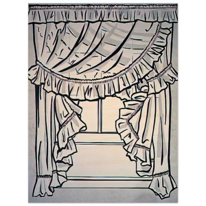 Roy Lichtenstein  CURTAINS 1962 Wood Print