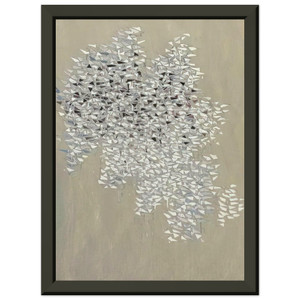 Goodnough VerticalBlueBrownWhite 1984 Premium Metal Framed Art Print / Poster