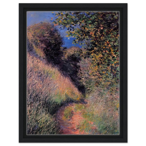 claude monet  Path at Pourville Framed Canvas