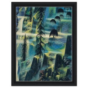 Eyvind Earle  Where Eagles Fly Framed Canvas