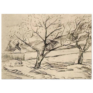 Vincent van Gogh  Two Trees Fine Art Poster / Art Print