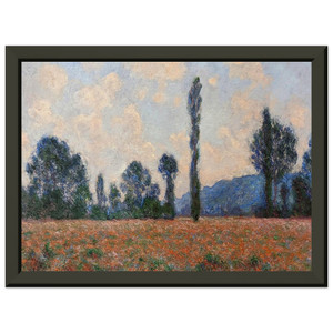 claude monet  Poppy Field in Giverny 03 Premium Metal Framed Art Print / Poster