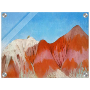 Georgia OKeeffe  Series near abiquiu New Mexico  Hills to the left Acrylic Print