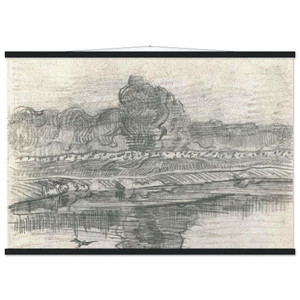 Van Gogh Landscape with the Oise Museum-Quality Matte Paper Poster with Hanger