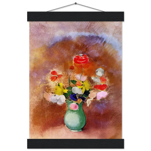Odilon Redon  POPPIES IN A VASE Museum-Quality Matte Paper Poster with Hanger