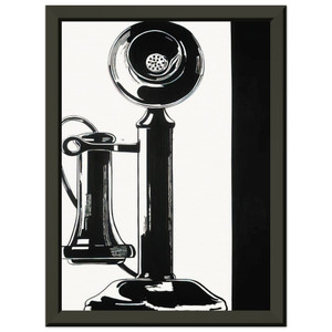 Andy Warhol  Telephone Premium Metal Framed Art Print / Poster