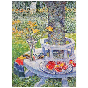 Childe Hassam  Mrs Hassams Garden at East Hampton Wood Print