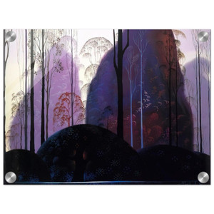 Eyvind Earle  Mauve Redand Purple Acrylic Print