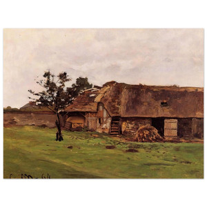 claude monet  Farm near Honfleur Aluminum Print