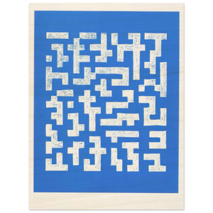 Anni Albers  DOUBLE IMPRESSION IV 1978 Wood Print