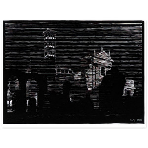 MC Escher  NOCTURNAL ROME 2 Aluminum Print