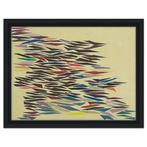 Robert Goodnough  Colors with Yellow  PostPainterly Abstraction Framed Canvas