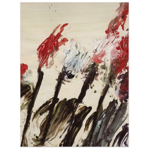 Cy Twombly  Nicolas Irises Wood Print