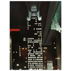Georgia OKeeffe  Radiator Building  Night New York Wood Print