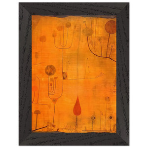 Paul Klee  FRUITS ON RED 1930 Premium Wooden Framed Art Print / Poster