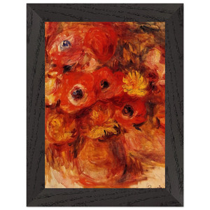PierreAuguste Renoir  Vase of Anemones Premium Wooden Framed Art Print / Poster