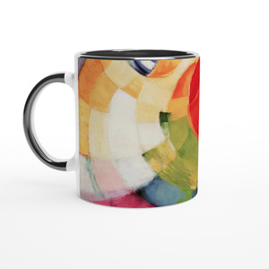 Kupka - Disks of Newton Fugue in Two Colors Ceramic Mug with Color Inside