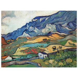 Vincent van Gogh  Les Alpilles Mountain Landscape near SouthReme Aluminum Print