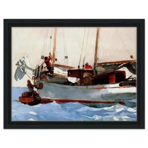 Winslow Homer  TAKING ON WET PROVISIONS Framed Canvas