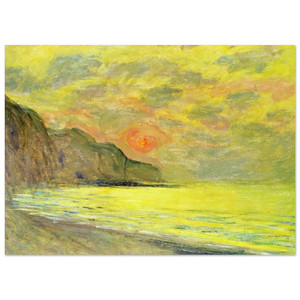 claude monet  Sunset Foggy Weather Pourville Fine Art Poster / Art Print