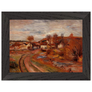 Renoir Landscape in Normandy Premium Wood Framed Art Print