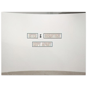 Lawrence Weiner  Niter  Brimstone Kept Apart  1993 Aluminum Print