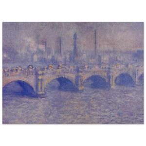 claude monet  Waterloo Bridge Sunlight Effect Fine Art Poster / Art Print