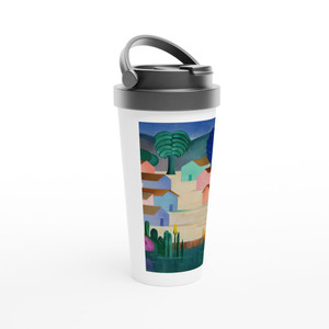 Tarsila do Amaral - Landscape with Sixteen Houses Travel Mug