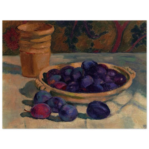Theo van Rysselberghe  STILL LIFE WITH PLUMS 1926 Wood Print
