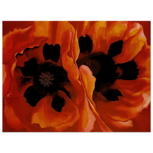 Georgia OKeeffe  Oriental Poppies Wood Print