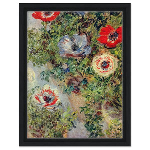 claude monet  Stilll Life with Anemones Framed Canvas