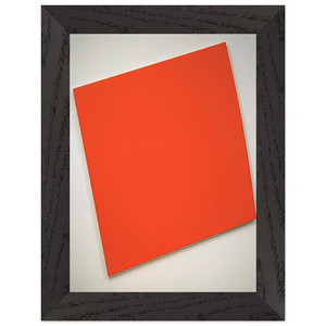 Ellsworth Kelly RedOrange Panel with Curve Wooden Framed Art Print Poster