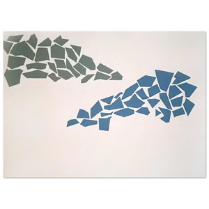 Robert Goodnough  Blue and Green  1968 Fine Art Poster / Art Print