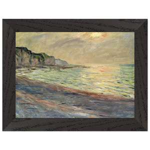 claude monet  Pourville Sunset Premium Wooden Framed Art Print / Poster