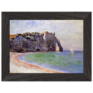 Monet Manneport Etretat Porte d'Aval Premium Wooden Framed Art Print / Poster