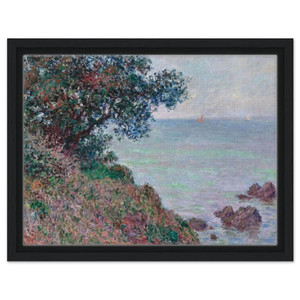 claude monet  Mediteranian Coast Grey Day Framed Canvas