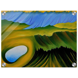 Georgia OKeeffe  Mountains and Lake Acrylic Print