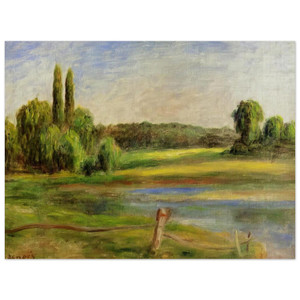 PierreAuguste Renoir  Landscape with Fence Aluminum Print