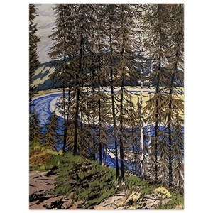 Neil Welliver  Synthetic Blue St John  2000 Wood Print