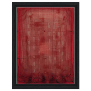 Manuel Rivera  Espejo vestido de rojo  Art Informel Framed Canvas